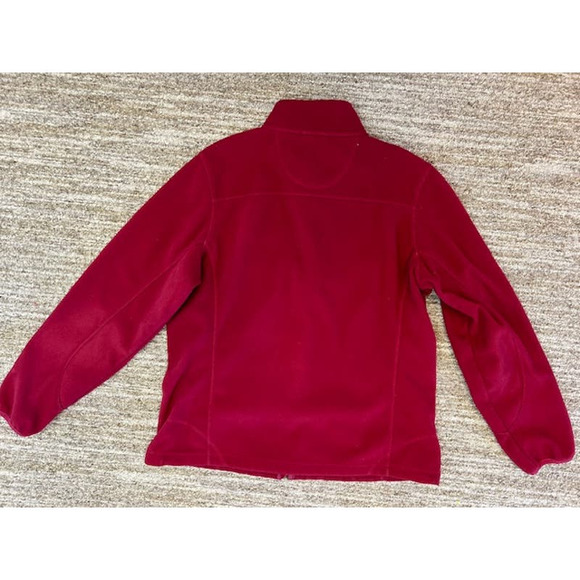 LL Bean Polartec Zip Up Raspberry Womens Fleece Sz L - Picture 1 of 10